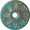 Ekena Millwork Milan Ceiling Medallion (Canopies up to 4 5/8"), 24 1/2"OD x 3 1/2"ID x 1"P, Copper Green Patina CM24MICGS - alternate 1